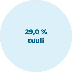 29,0 % tuuli