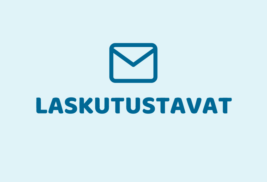 Piirros kirjekuoresta. Teksti: Laskutustavat