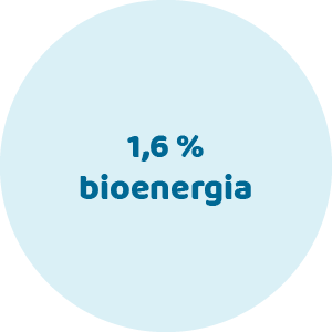 1,6 % bioenergia